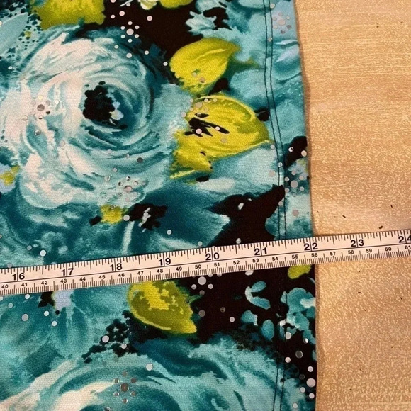 VINTAGE 90’s Brittany Black Floral top with bling/sequins throughout. - Picture 7 of 8